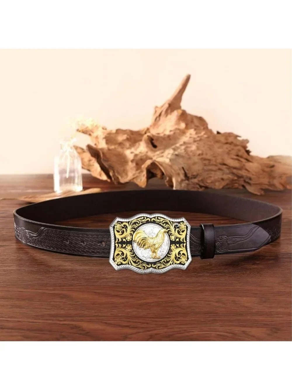 Vintage Western Cowboy Belt Buckle for Men & Women - Solid Metal Rodeo Accessory